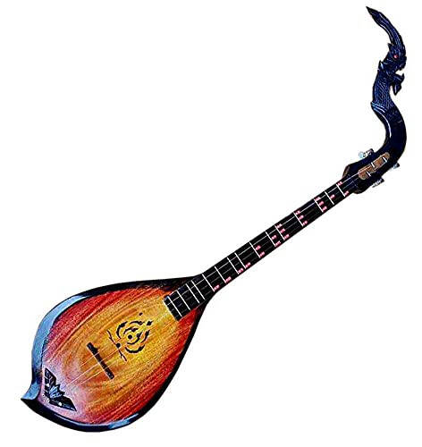 Tamegems Craft Isarn Acoustic Phin 3 Strings, Thai Lao Guitar Musical Instrument, Traditional Thai Musical Pin N01 - 1