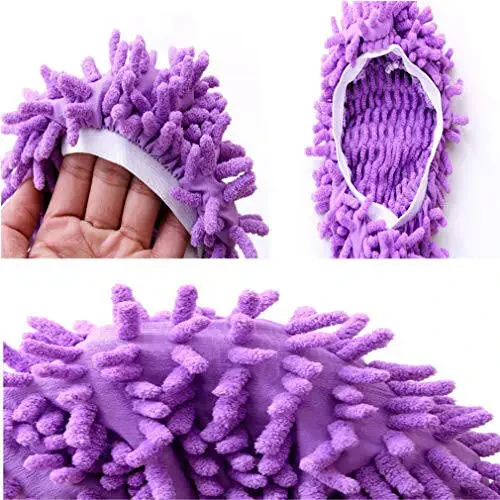 Tamicy Mop Slippers Shoes 5 Pairs (10 Pieces) - Microfiber Cleaning House Mop Slippers Floor Cleaning Tools Shoe Cover Soft Washable Reusable Microfiber Foot Socks Floor Cleaning Tools Shoe Cover - 6
