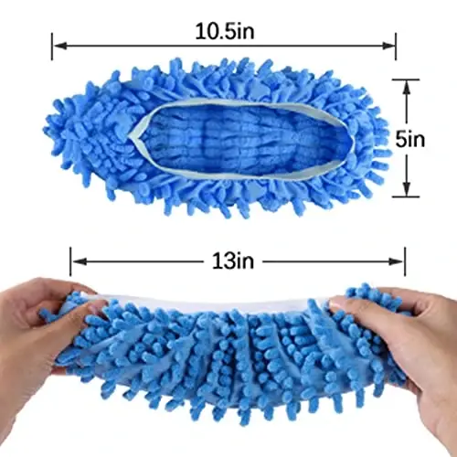 Tamicy Mop Slippers Shoes 5 Pairs (10 Pieces) - Microfiber Cleaning House Mop Slippers Floor Cleaning Tools Shoe Cover Soft Washable Reusable Microfiber Foot Socks Floor Cleaning Tools Shoe Cover - 2