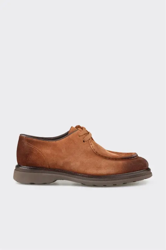 Tan Leather Men's Casual Shoes - ELLE SHOES