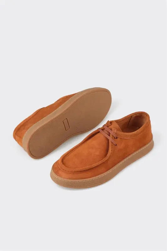 Tan Leather Men's Sneakers - 3