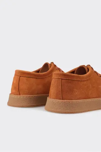 Tan Leather Men's Sneakers - 5