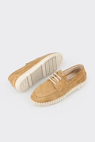 Tan Leather Women's Casual Shoes - 3