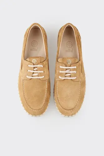 Tan Leather Women's Casual Shoes - 4