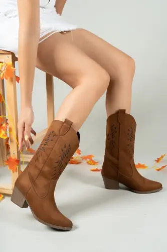 Tan Suede Women's Boot 00127001-Tan Suede 