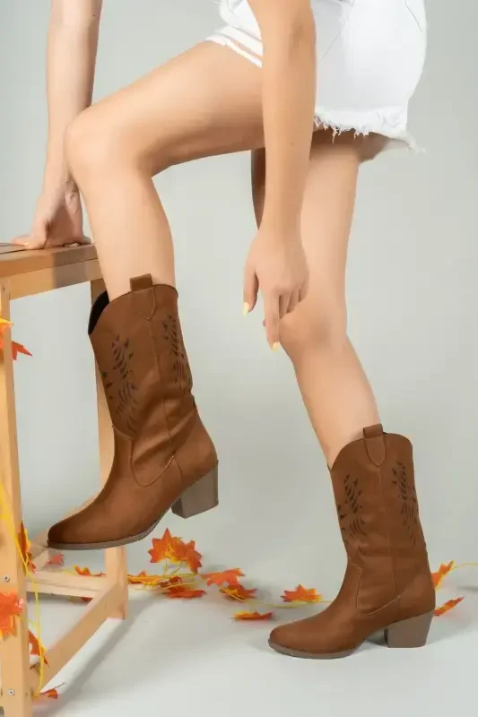 Tan Suede Women's Boot 00127001-Tan Suede - 3