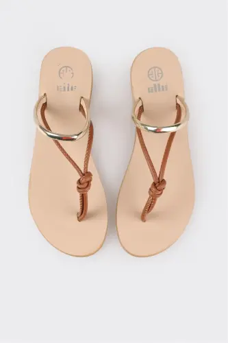 Tan Women's Flip-Flops - 4
