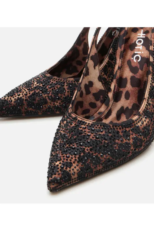 Tan Women's Leopard Print Stiletto - 4