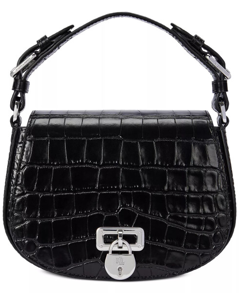 Tanner Small Embossed Leather Shoulder Bag Black - 1