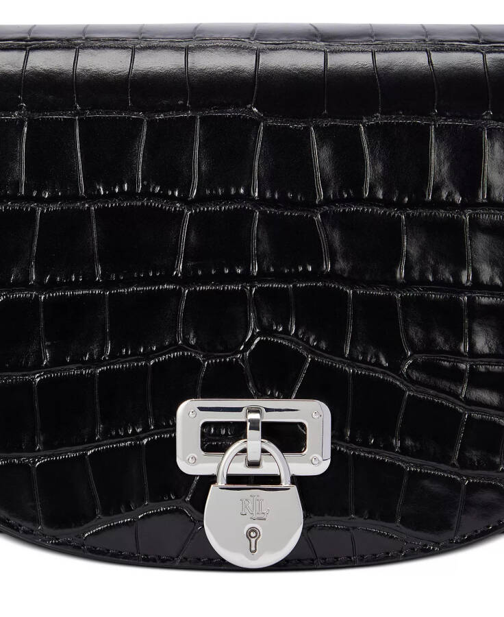 Tanner Small Embossed Leather Shoulder Bag Black - 4