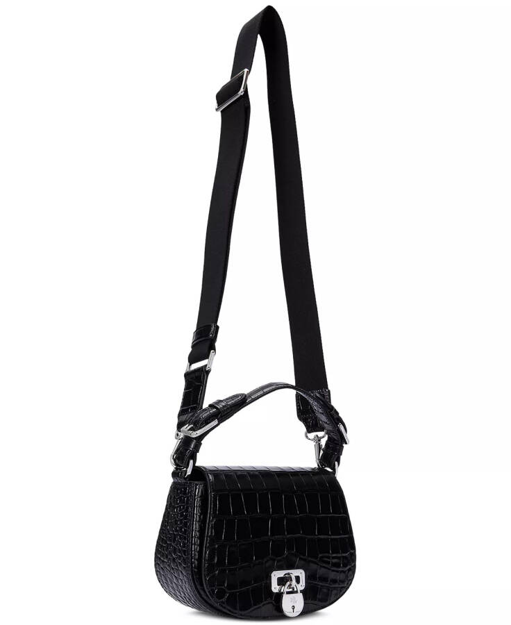 Tanner Small Embossed Leather Shoulder Bag Black - 6