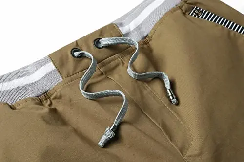 Tansozer Men's Shorts Casual Classic Fit Drawstring Summer Beach Shorts with Elastic Waist and Pockets - 3