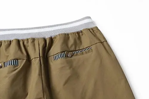 Tansozer Men's Shorts Casual Classic Fit Drawstring Summer Beach Shorts with Elastic Waist and Pockets - 5