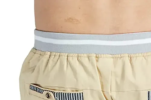 Tansozer Men's Shorts Casual Classic Fit Drawstring Summer Beach Shorts with Elastic Waist and Pockets - 4