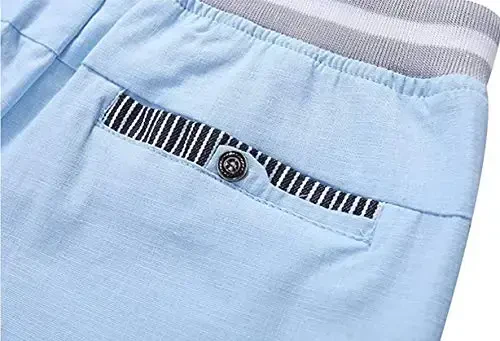 Tansozer Men's Shorts Casual Classic Fit Drawstring Summer Beach Shorts with Elastic Waist and Pockets - 3