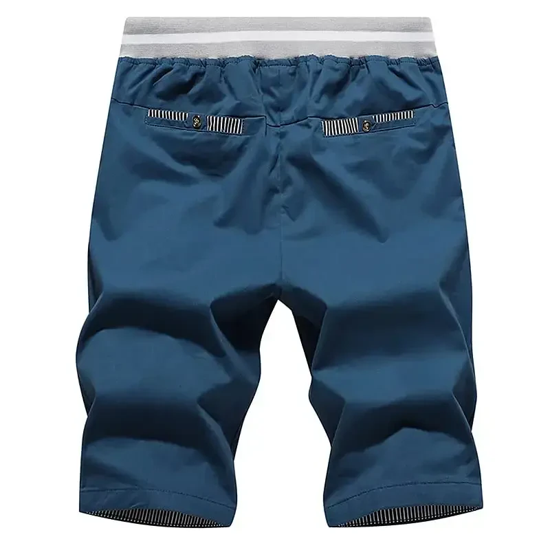 Tansozer Men's Shorts Casual Classic Fit Drawstring Summer Beach Shorts with Elastic Waist and Pockets - 2