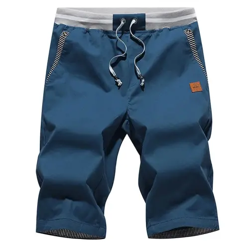 Tansozer Men's Shorts Casual Classic Fit Drawstring Summer Beach Shorts with Elastic Waist and Pockets 