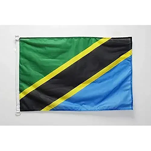 Tanzania NAUTICAL Flag 18'' x 12'' - Tanzanian flags 30 x 45 cm. - Banner 12x18 in for boat - AZ FLAG - AZ FLAG