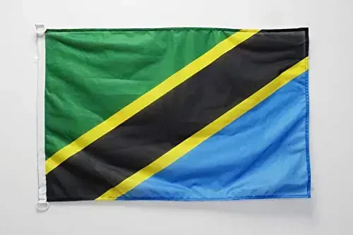 Tanzania NAUTICAL Flag 18'' x 12'' - Tanzanian flags 30 x 45 cm. - Banner 12x18 in for boat - AZ FLAG - 2