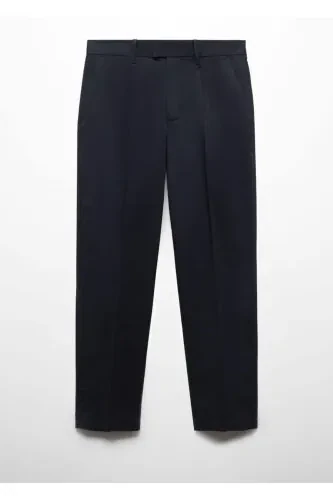 Tapered Cotton Pants with Belt - 3