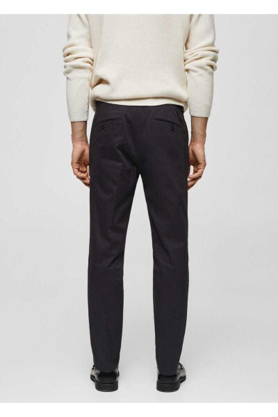 Tapered cotton pants with pleats - 4
