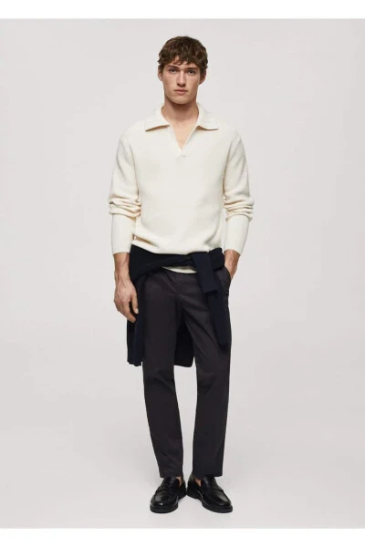 Tapered cotton pants with pleats - 2