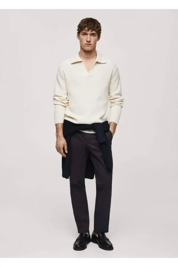 Tapered cotton pants with pleats - 2