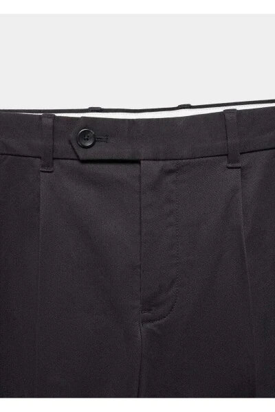 Tapered cotton pants with pleats - 6