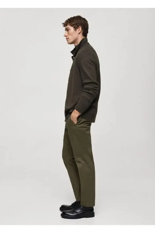 Tapered cropped cotton pants - 1