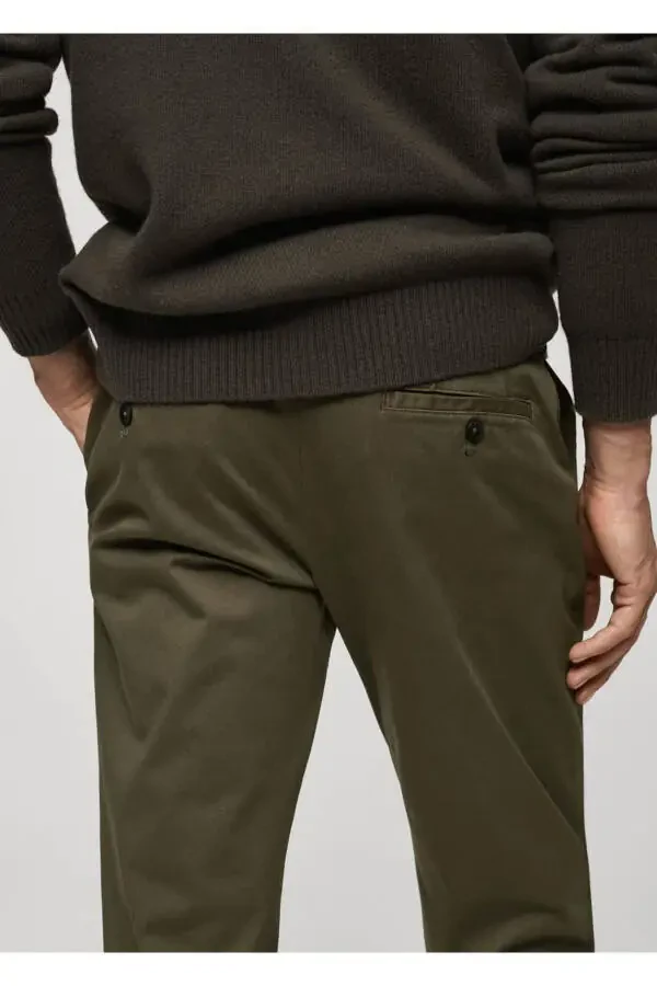 Tapered cropped cotton pants - 8