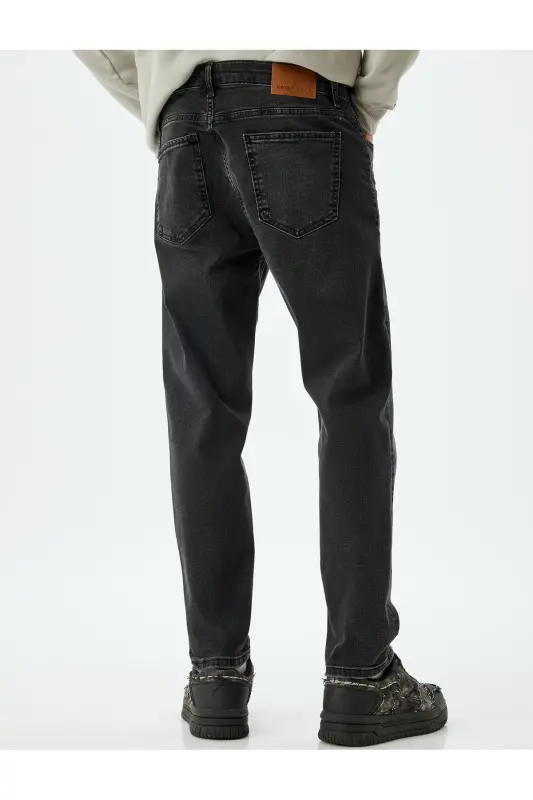 Tapered Fit Jean Pantolon - Joe Jean-Siyah - 4