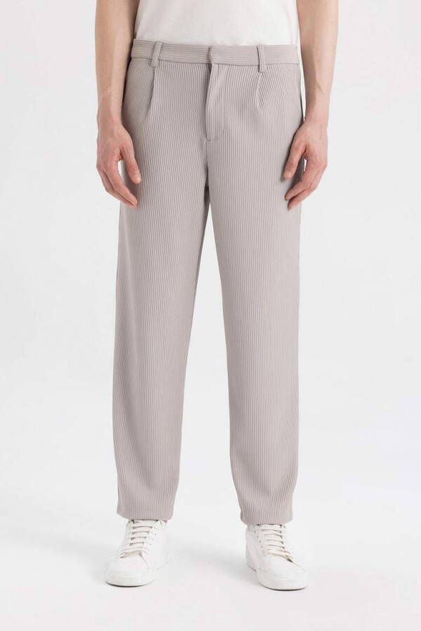 Tapered Fit Straight Leg All-Way Stretch Pants Light Grey - 7