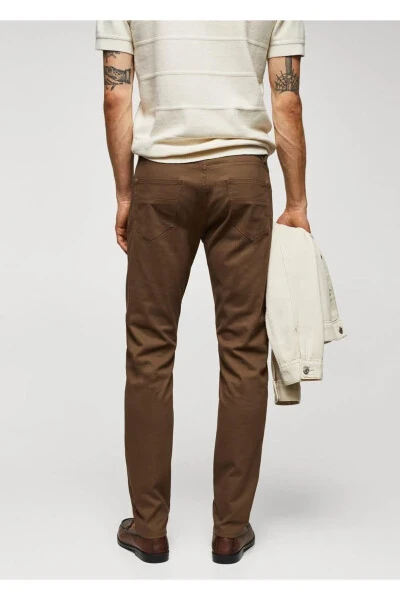 Tapered Serge Cotton Pants - 4