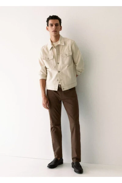 Tapered Serge Cotton Pants - 5