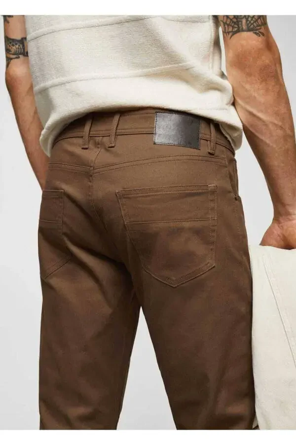 Tapered Serge Cotton Pants - 6