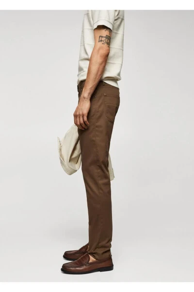 Tapered Serge Cotton Pants - 7