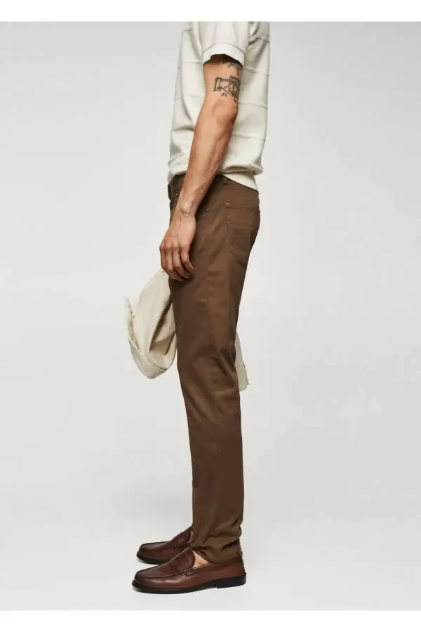 Tapered Serge Cotton Pants - 7