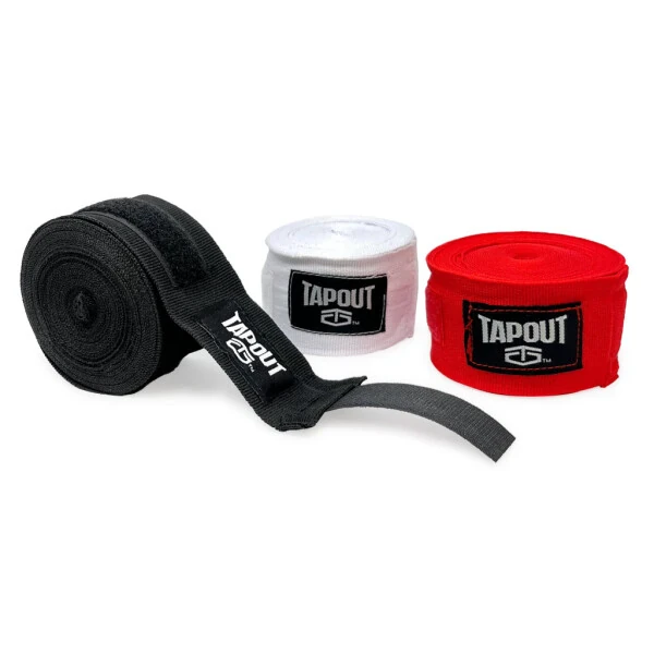 Tapout Multicolor Handwraps 6-Pack: (2) Black, (2) White, (2) Red - TAPOUT (1)