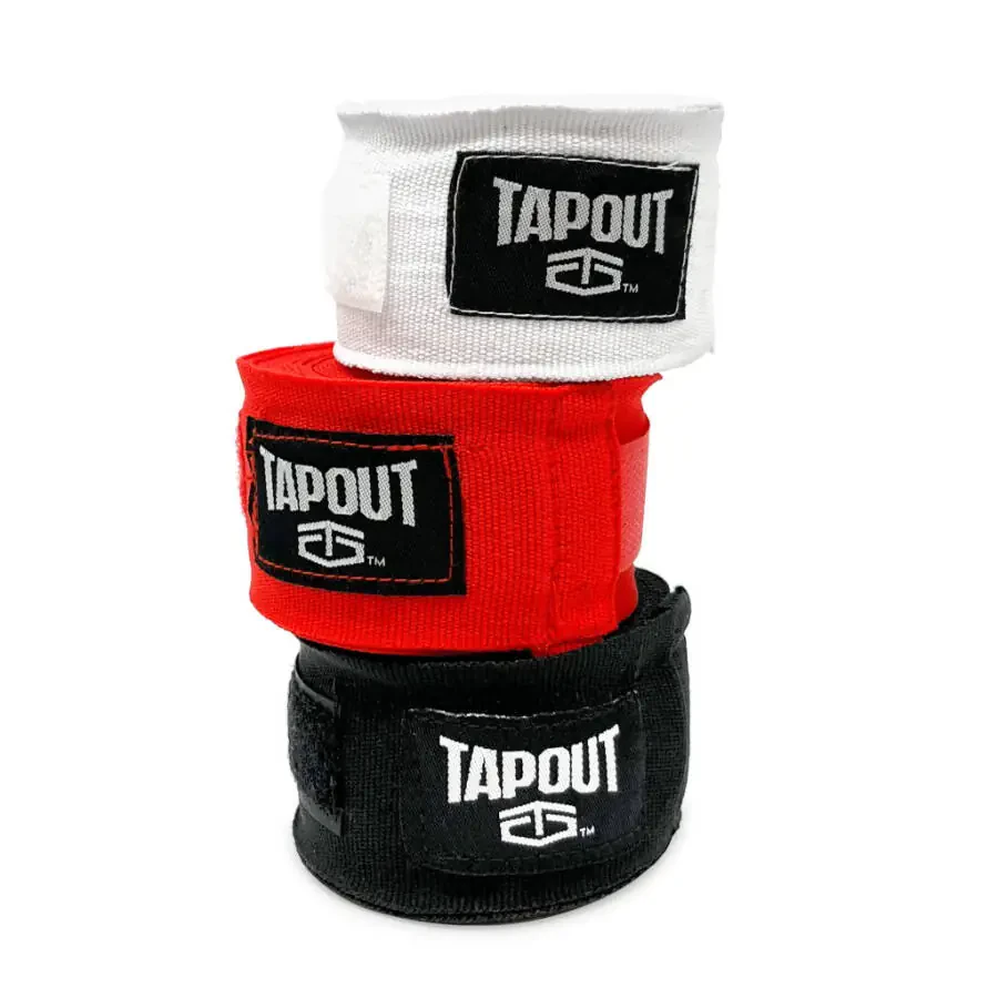 Tapout Multicolor Handwraps 6-Pack: (2) Black, (2) White, (2) Red - 3
