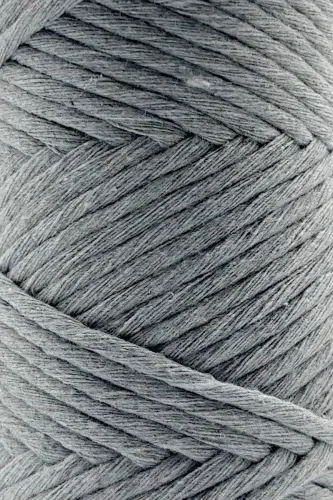 Taranan Makrome İpi 3mm Taranabilir Pamuk Makrome İpi Makrame İpi Açık Gri-Açık Gri - 2