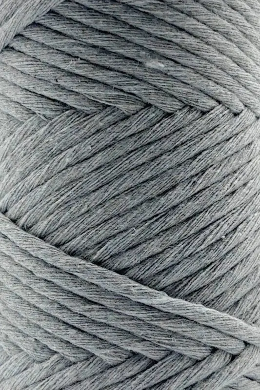 Taranan Makrome İpi 3mm Taranabilir Pamuk Makrome İpi Makrame İpi Açık Gri-Açık Gri - 2