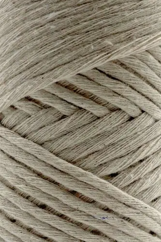 Taranan Makrome İpi 3mm Taranabilir Pamuk Makrome İpi Makrame İpi Doğal Beyaz-Doğal Beyaz - 2