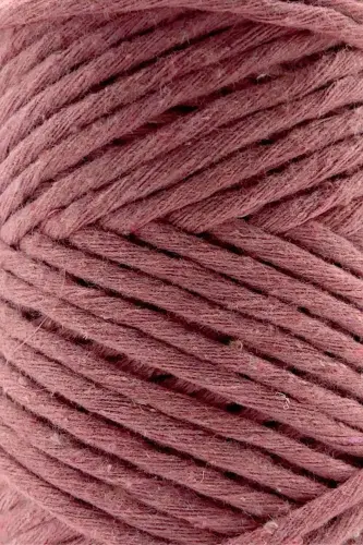 Taranan Makrome İpi 3mm Taranabilir Pamuk Makrome İpi Makrame İpi Gül Kurusu-Gül Kurusu - 2