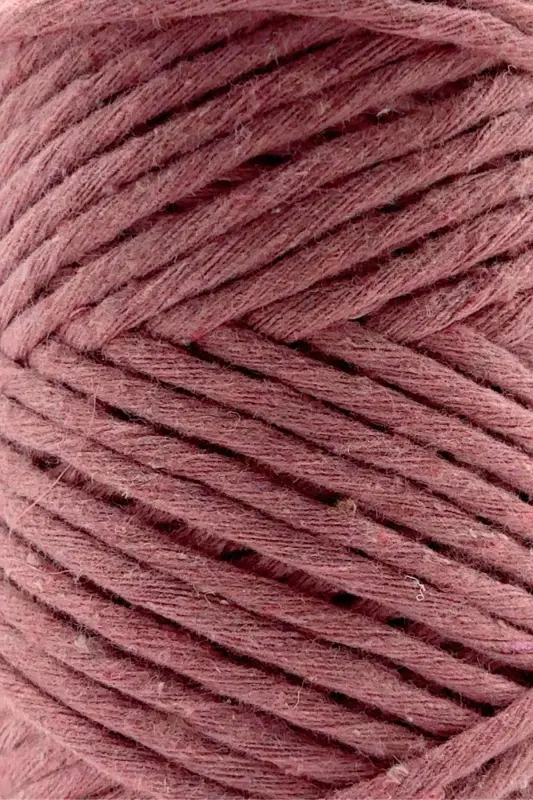 Taranan Makrome İpi 3mm Taranabilir Pamuk Makrome İpi Makrame İpi Gül Kurusu-Gül Kurusu - 2