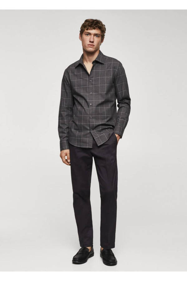 Tartan paxta flanel ko'ylak - 2