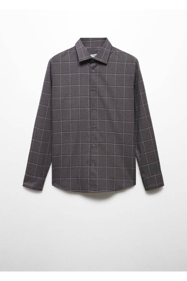 Tartan paxta flanel ko'ylak - 3