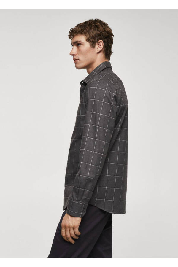 Tartan paxta flanel ko'ylak - 7