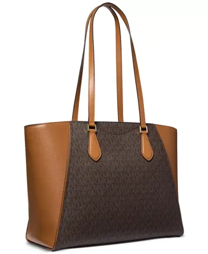 Taryn Logo Large Top Zip Tote-Brn/acorn - 5