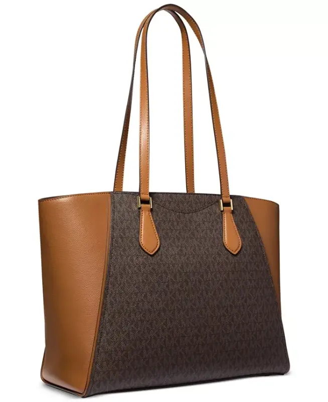 Taryn Logo Large Top Zip Tote-Brn/acorn - 5