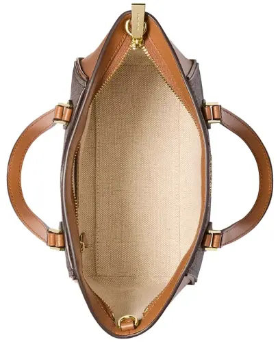 Taryn Logo Small Convertible Top Zip Crossbody-Brn/acorn - MICHAEL KORS (1)